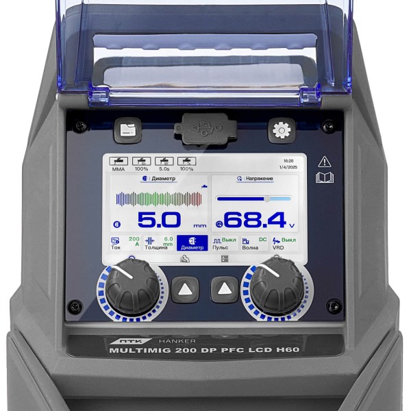 Полуавтомат сварочный ПТК HANKER MIG 200 DP PFC LCD H60