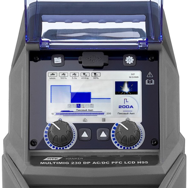 Полуавтомат сварочный ПТК HANKER MIG 230 DP AC/DC PFC LCD H95